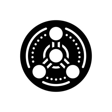 Kimyasal silah için siyah katı simge