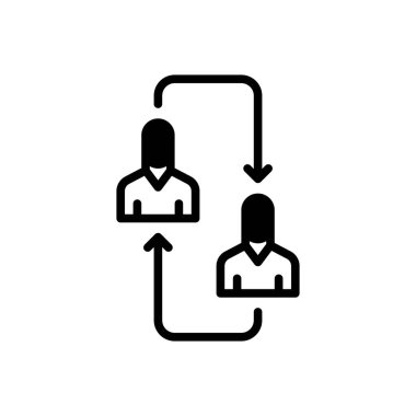 İlişki için siyah katı simge 