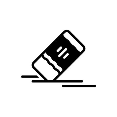 Silgi için siyah katı simge 