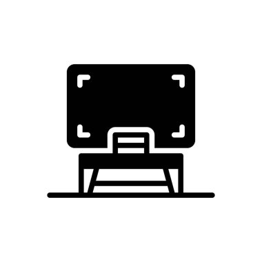 Kara tahta için siyah katı simge 