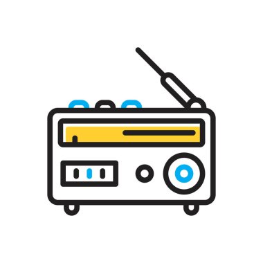 Radyo için çok renkli simge 
