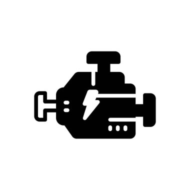 Motor için siyah katı simge göster