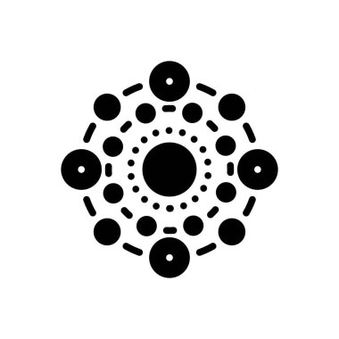 Bağlantı için siyah katı simge 