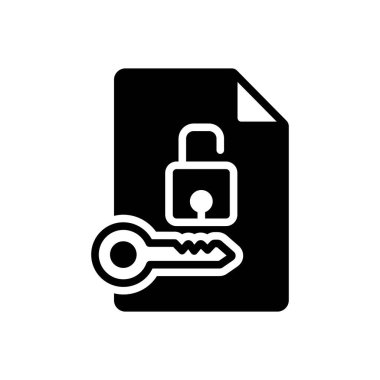 İzin için siyah katı simge