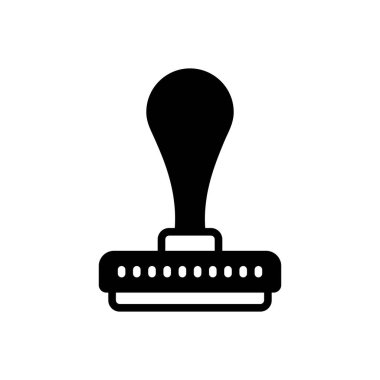 Kauçuk damga için siyah katı simge