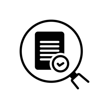 Onaylanmak için siyah katı simge