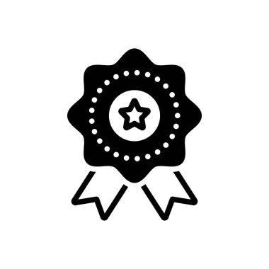 Rozet için siyah katı simge 