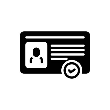 Lisans için siyah katı simge 