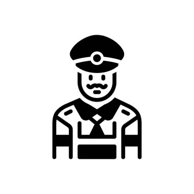 Ordu için siyah katı simge 