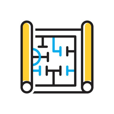 Ayrıntılı plan için çoklu renk simgesi