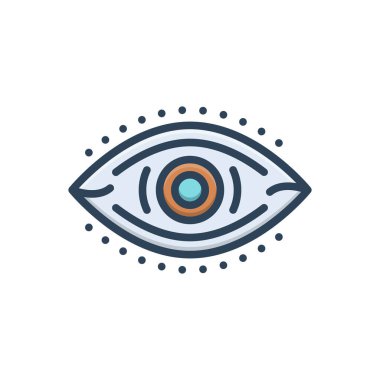 Görüş için renk illüstrasyon simgesi