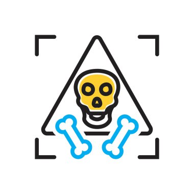 Tehlikeli için çok renkli simge 