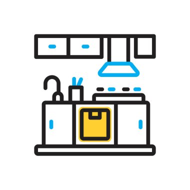 Mutfak için çok renkli simge 