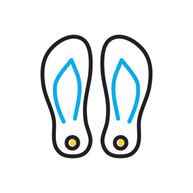 Terlikler için çok renkli simge 