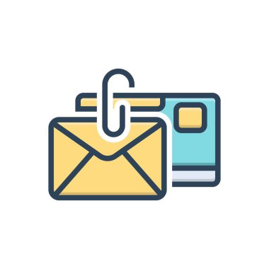 Eklenti için renk illüstrasyon simgesi 