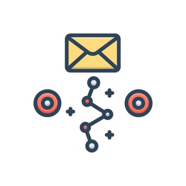 Strateji için renk illüstrasyon simgesi 