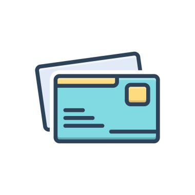 Harf için renk illüstrasyon simgesi 