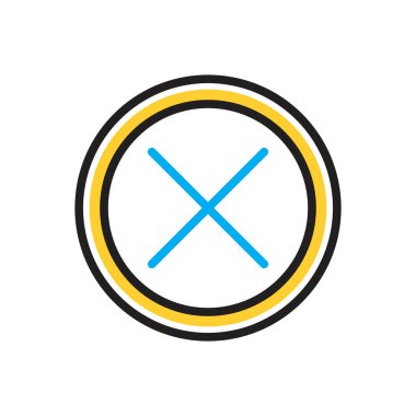 Yanlış için çoklu renk simgesi 