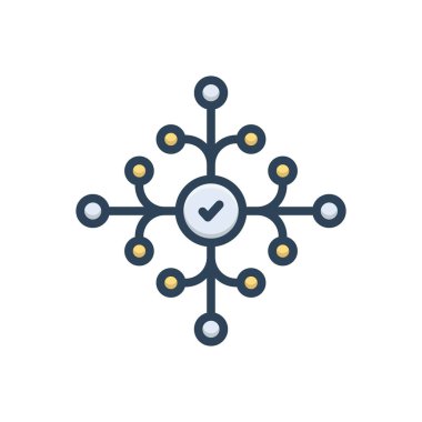 Bağlı renk illüstrasyon simgesi 