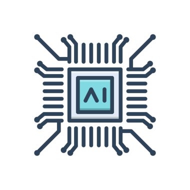 Bağlantı için renk illüstrasyon simgesi 