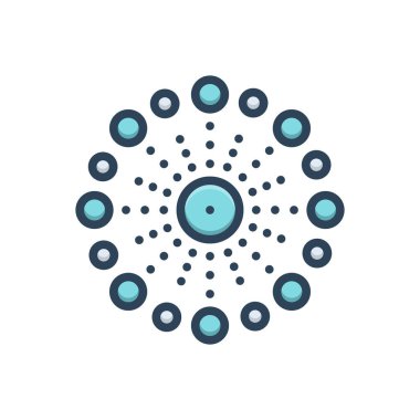 Bağlantı için renk illüstrasyon simgesi 