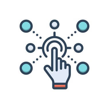 Etkileşim için renk resimleme simgesi 