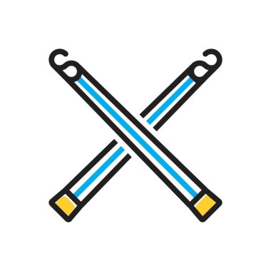 Işık çubukları için çok renkli simge 