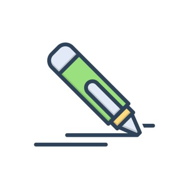 Pastel boya için renk illüstrasyon simgesi 