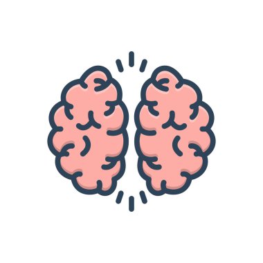 Beyin için renk resimleme simgesi 