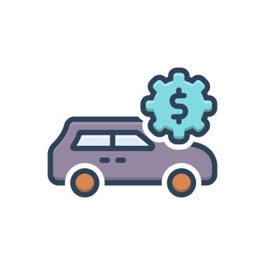 Hizmet giderleri için renk illüstrasyon simgesi 