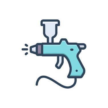 Resim çalışması için renk illüstrasyon simgesi