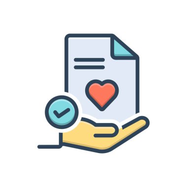 Kabul için renk illüstrasyon simgesi 