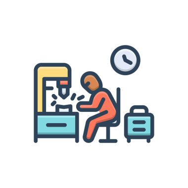 Metal çalışması için renk illüstrasyon simgesi