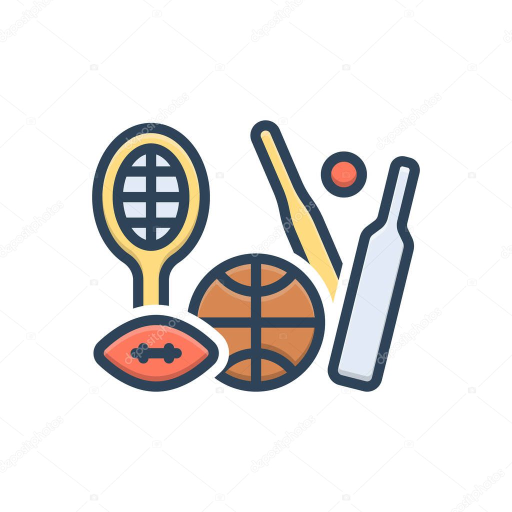 Color illustration icon for sporting