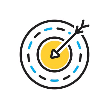 Hedef için çok renkli simge 