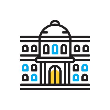 Üniversite için çok renkli simge 