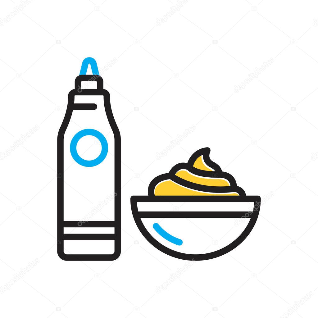 Multi color icon for sauce