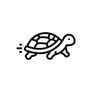 Yavaş için siyah çizgi simgesi 