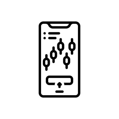 Satmak için siyah çizgi simgesi