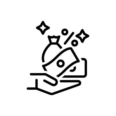 Komisyon için siyah çizgi simgesi 