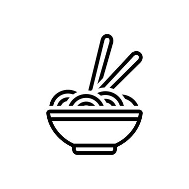 Erişte için siyah çizgi simgesi 