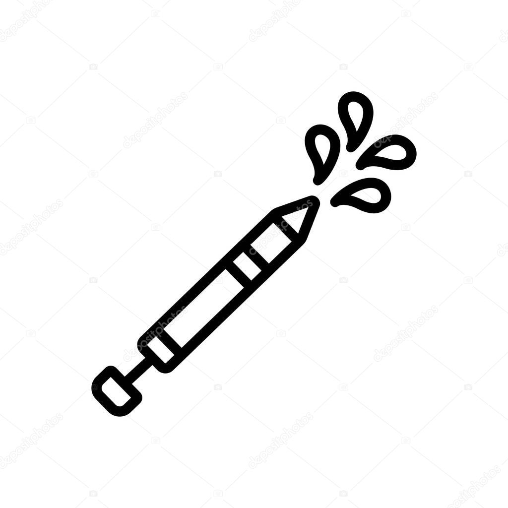 Black line icon for pichkari