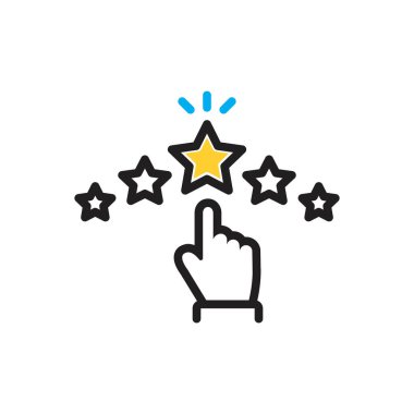 Derecelendirme için çok renkli simge 