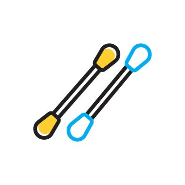 Pamuk çubukları için çok renkli simge