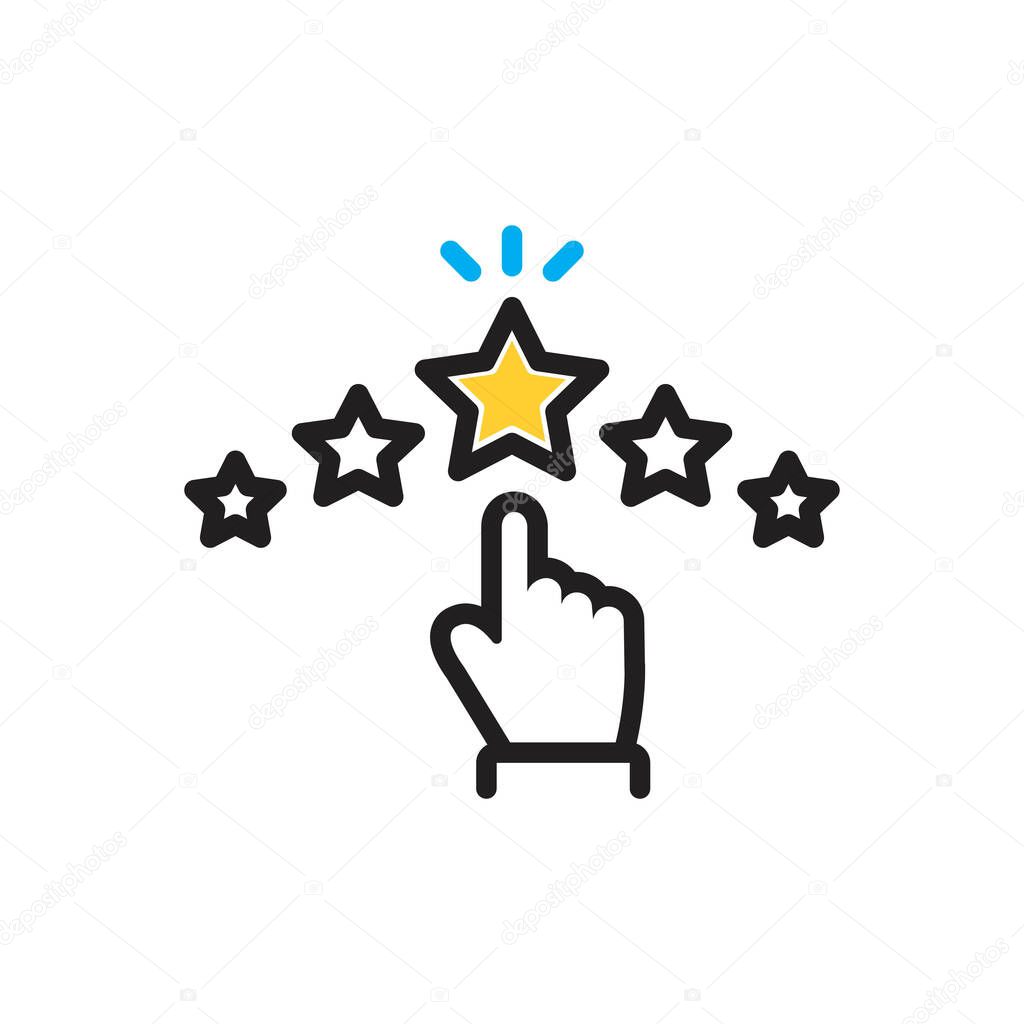 Multi color icon for rating