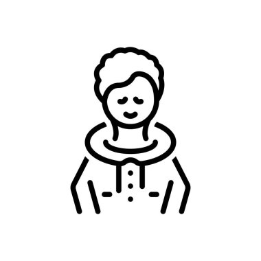 Çocuk için siyah çizgi simgesi