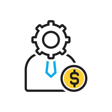 Yönetim için çok renkli simge 