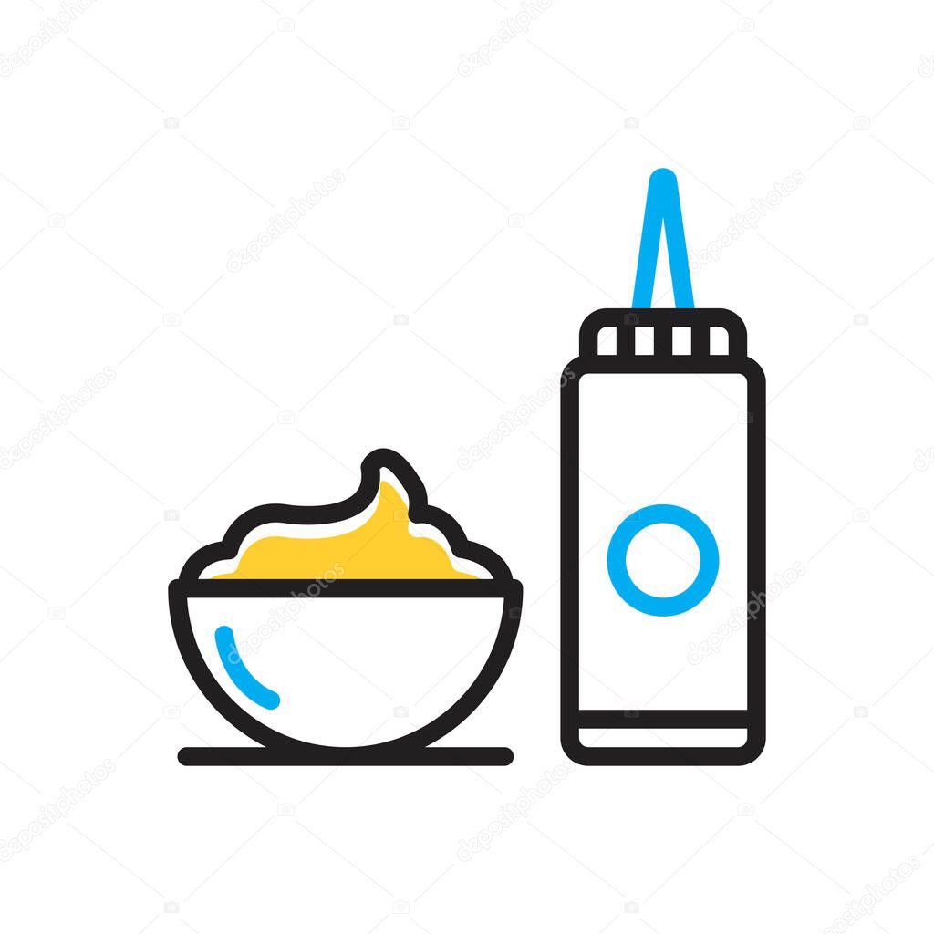 Multi color icon for sauce
