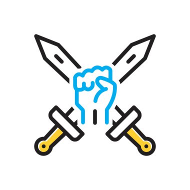 Multi color icon for offensive 