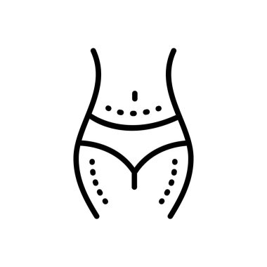 İşaretler için siyah çizgi simgesi 